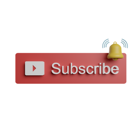 Subscribe notification  3D Illustration