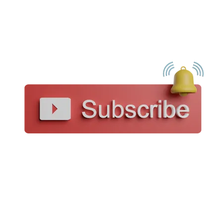 Subscribe notification  3D Illustration