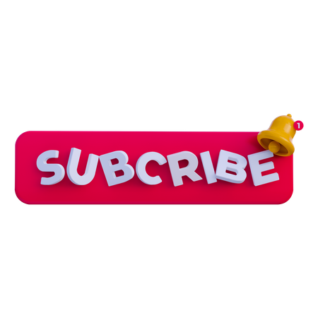 Subscribe Notification  3D Illustration