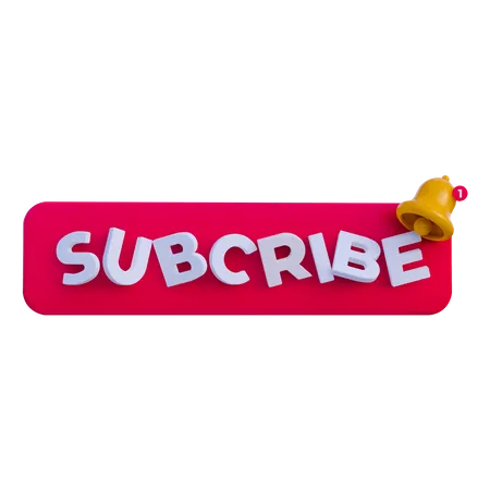 Subscribe Notification  3D Illustration