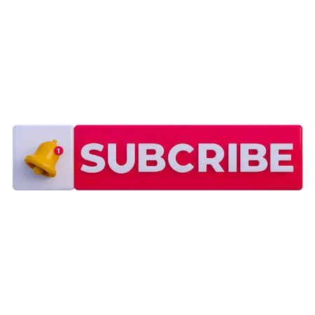 Subscribe Notification  3D Illustration