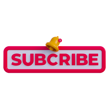 Subscribe Notification  3D Illustration