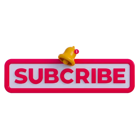 Subscribe Notification  3D Illustration