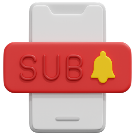 Subscription Button  3D Icon