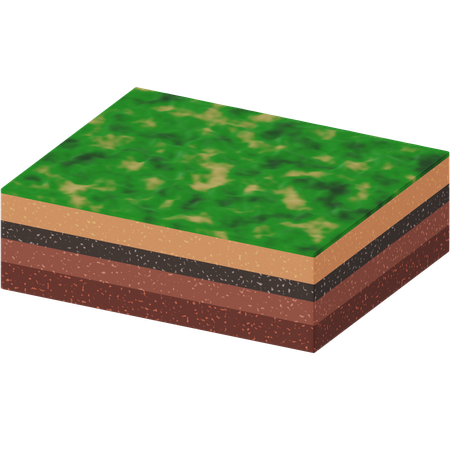 Substrat rocheux avant le stress dans la croûte terrestre  3D Icon