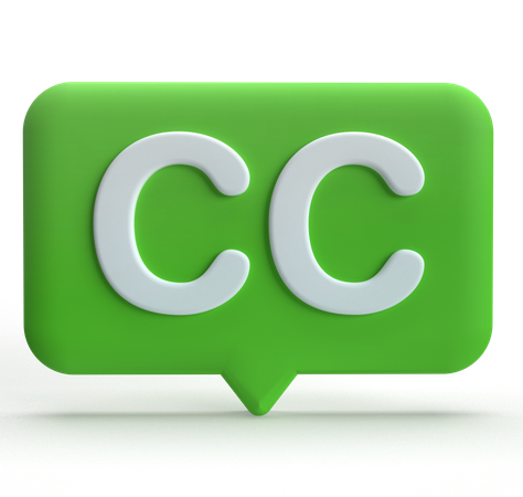 Subtitle  3D Icon