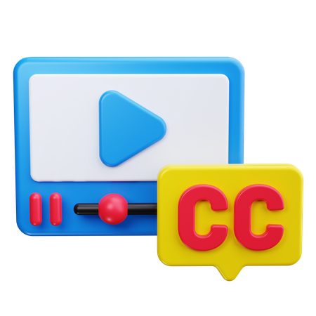 Subtitle  3D Icon