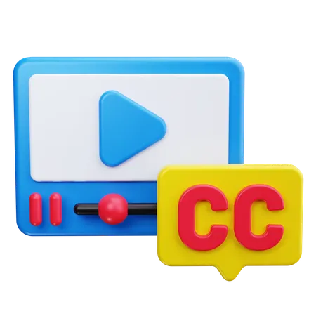 Subtitle  3D Icon