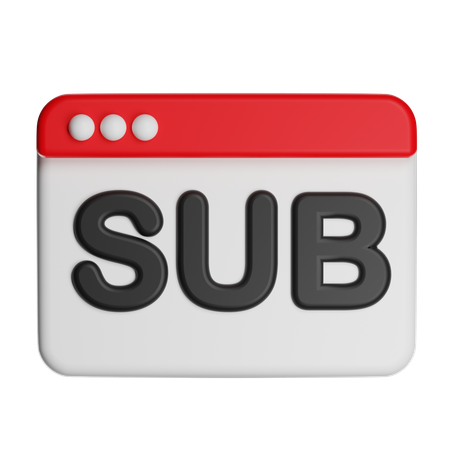 Subtitles  3D Icon