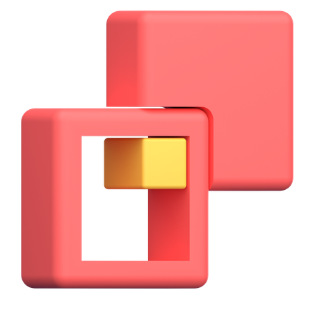 Subtrair objeto  3D Icon