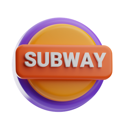 Subway Sign  3D Icon