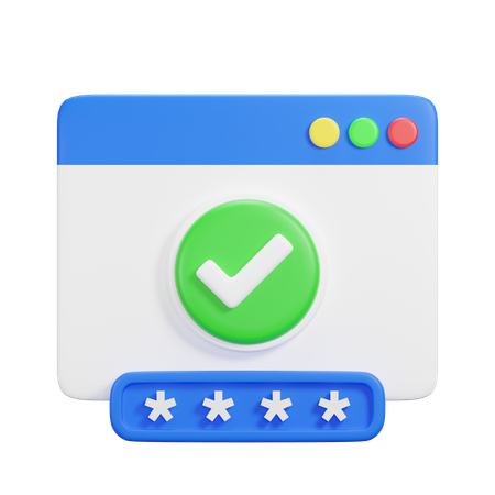 Succès de l'épinglage du site Web  3D Icon