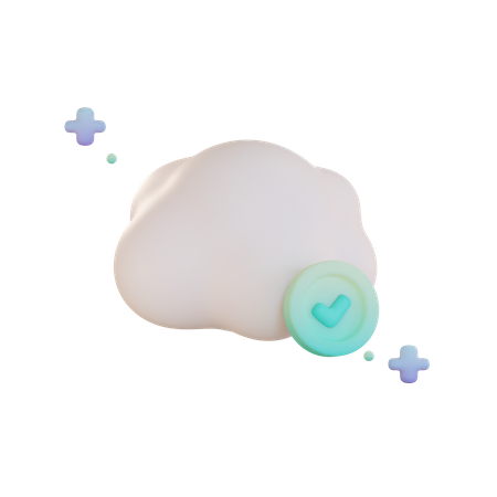 Succès du cloud  3D Icon