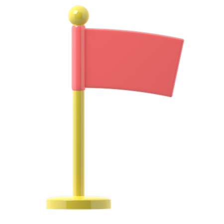 Drapeau de réussite  3D Illustration