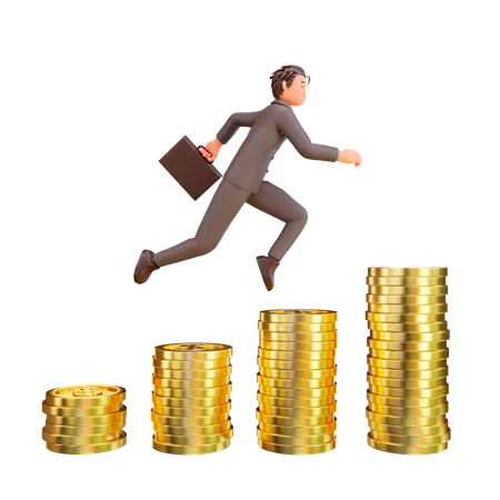 Success Businessman  3D Illustration