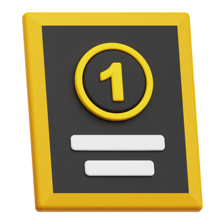 合格証明書  3D Icon