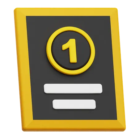 合格証明書  3D Icon