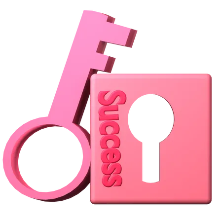 Success Key  3D Icon