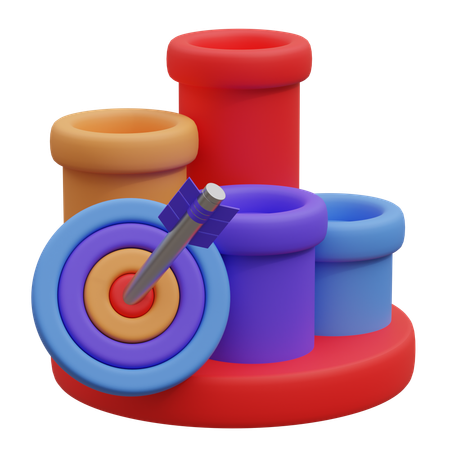 成功のマイルストーン  3D Icon