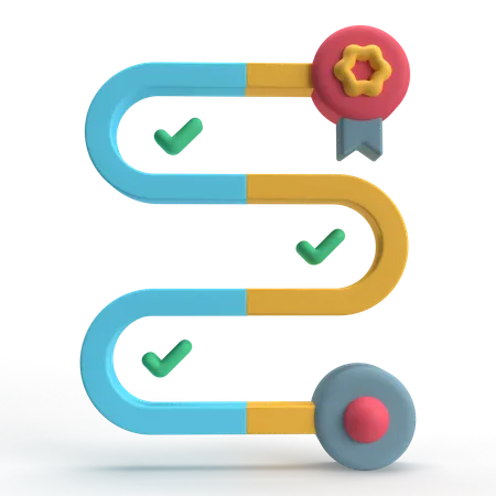 Success Path  3D Icon