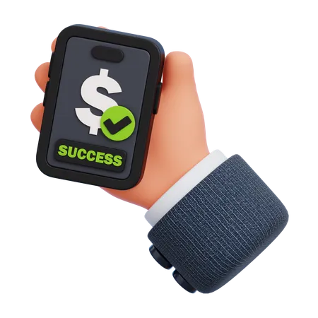 Success Payment Mobile  3D Icon