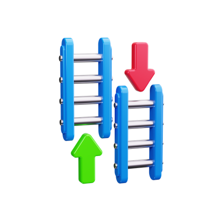 Success Staircase  3D Icon