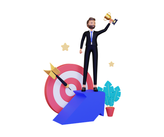 Successful Business Achievement  3D Icon