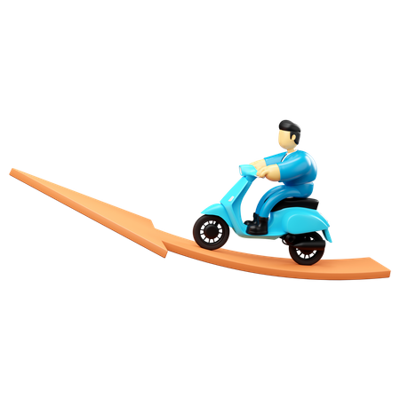Successful business growth up  3D Icon