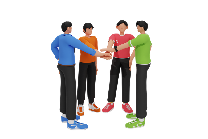 Successful business team  3D Illustration