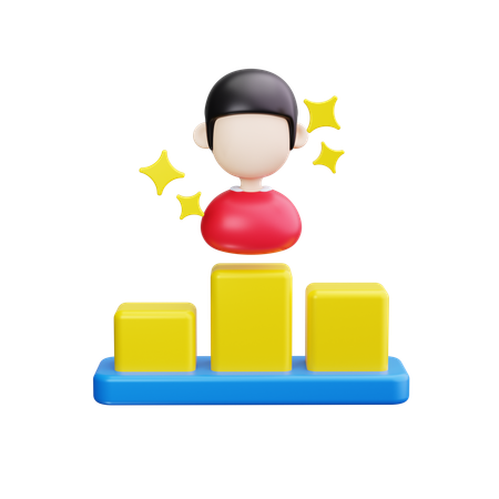 Successful businessman  3D Icon