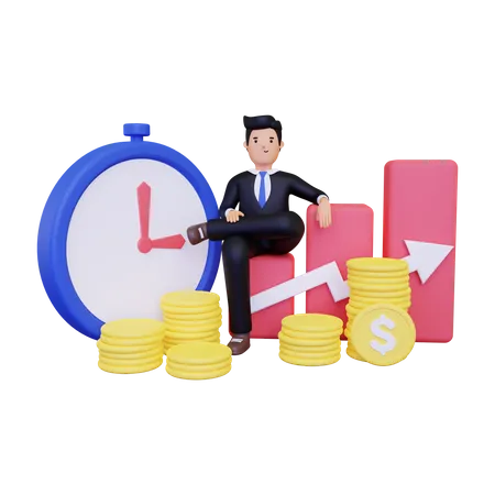 Successful businessman  3D Illustration