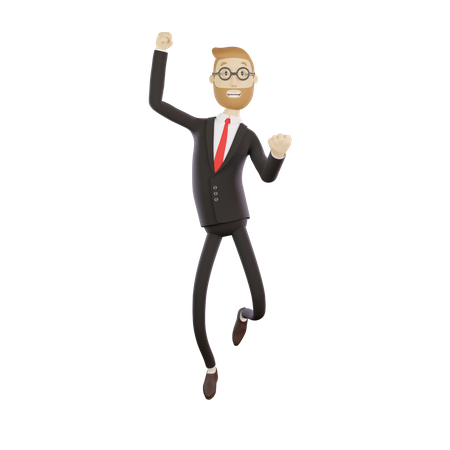 Successful Businessman  3D Illustration