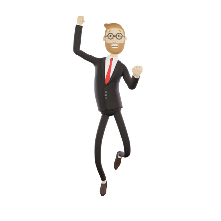 Successful Businessman  3D Illustration