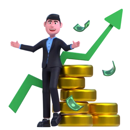 Successful Businessman  3D Illustration