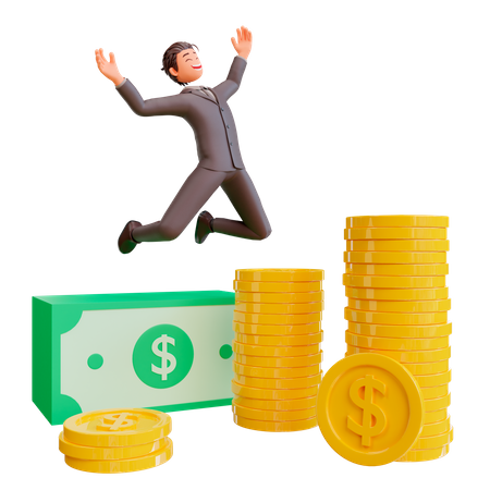 Successful Businessman  3D Illustration