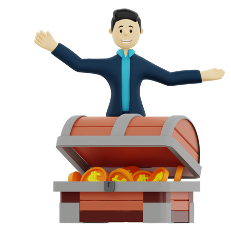 Successful Businessman  3D Illustration