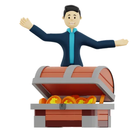 Successful Businessman  3D Illustration