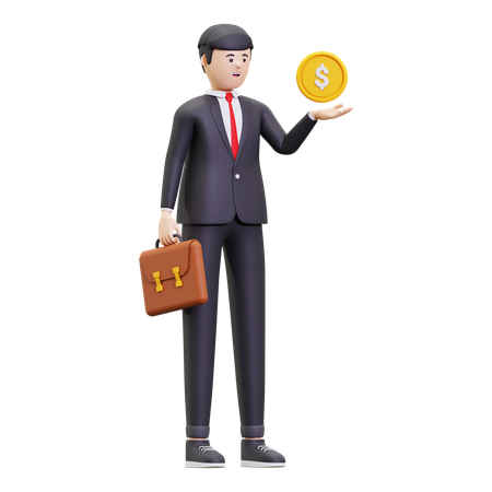 Successful Businessman  3D Illustration