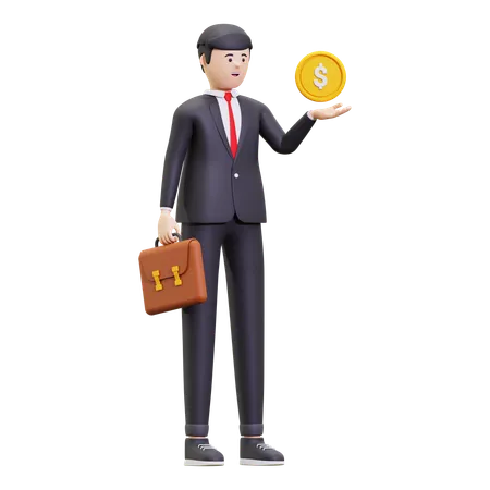 Successful Businessman  3D Illustration