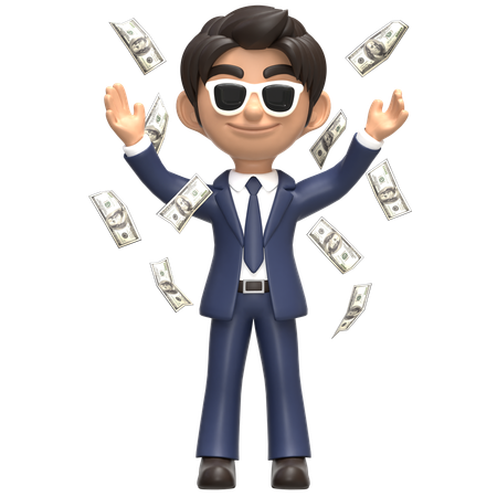 Successful Businessman  3D Illustration