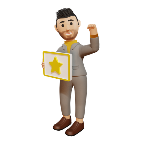 Successful businessman  3D Illustration