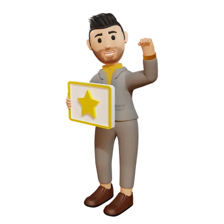 Successful businessman  3D Illustration