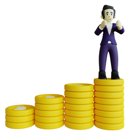 Successful Businessman  3D Illustration