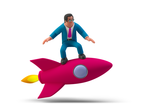 Successful Businessman  3D Illustration