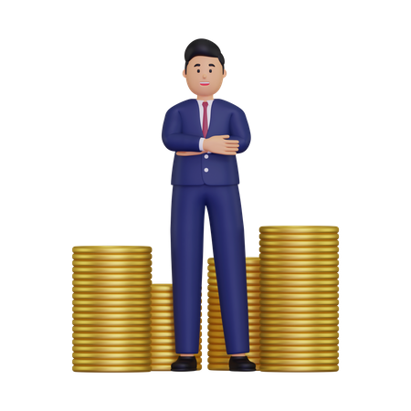 Successful businessman  3D Illustration