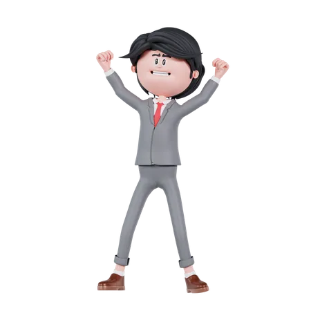 Successful Businessman  3D Illustration