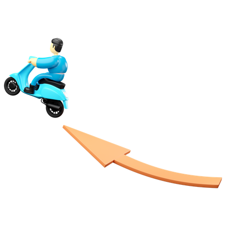 Successful Businessman career acchicement  3D Icon
