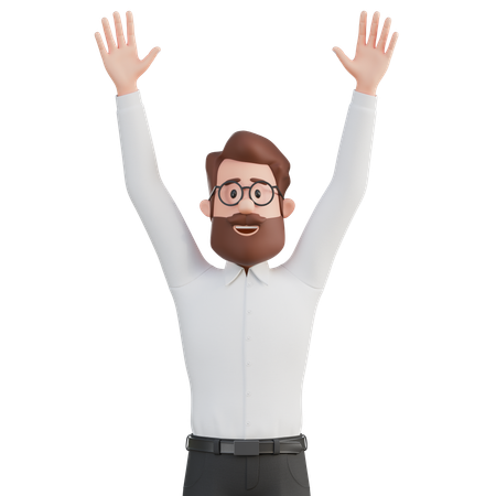 Successful Businessman Character  3D Illustration