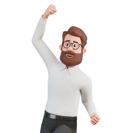 Successful Businessman Character  3D Illustration