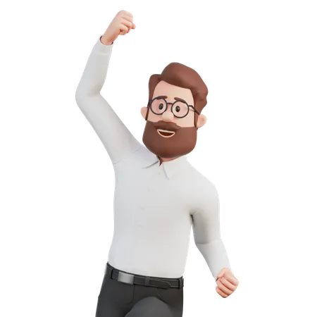 Successful Businessman Character  3D Illustration